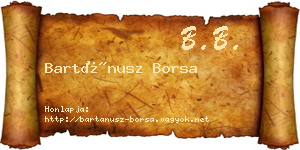 Bartánusz Borsa névjegykártya